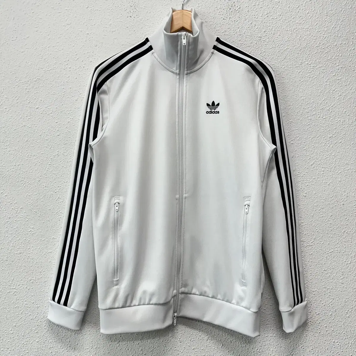 [S] Adidas Beckenbauer White Black Tracktop Zip Up Jersey N3758