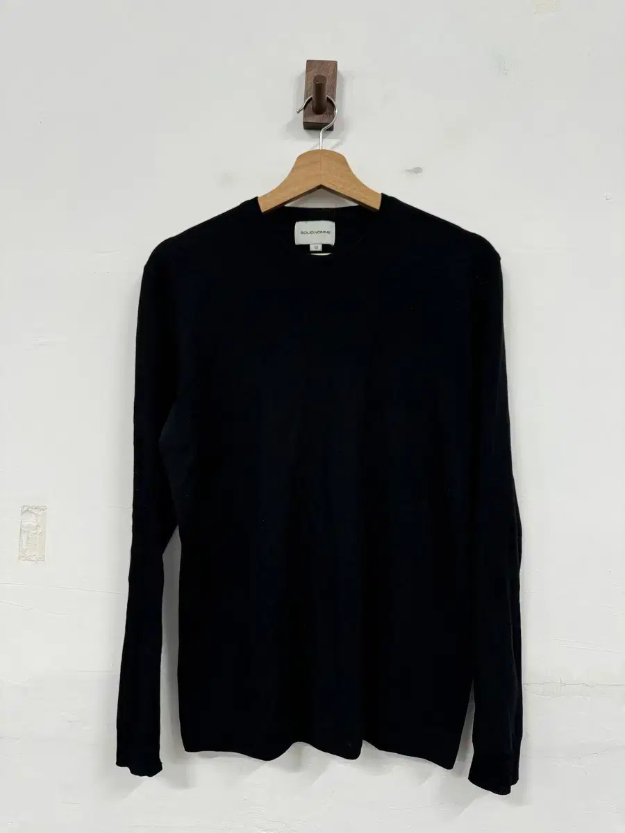 (105)Solid Homme Long Sleeve Knit