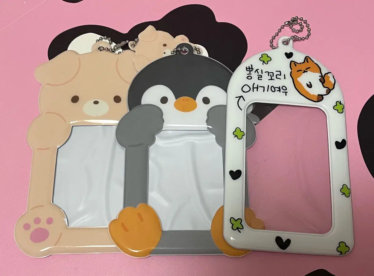 Our Motif Photo Card photocard holder Penguin Puppy Fox Topkoo