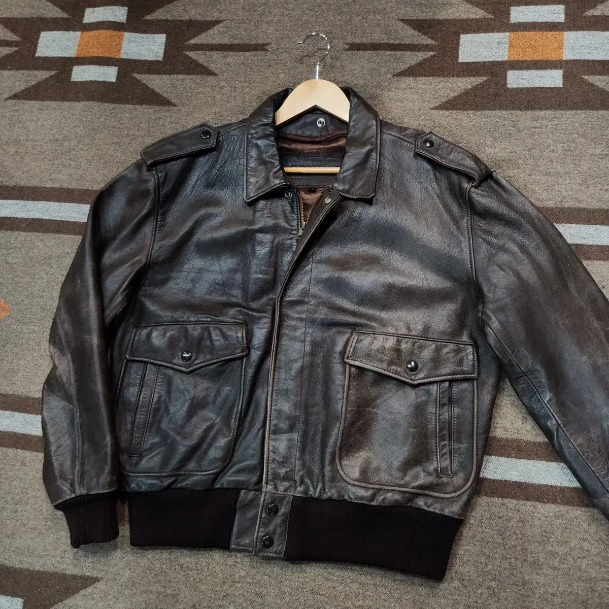 Weekend Sale)USA Conrad Cowhide A-2 Jacket XL