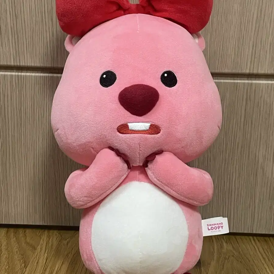 [정품 새상품] 잔망루피 리본머리띠 봉제인형 35cm