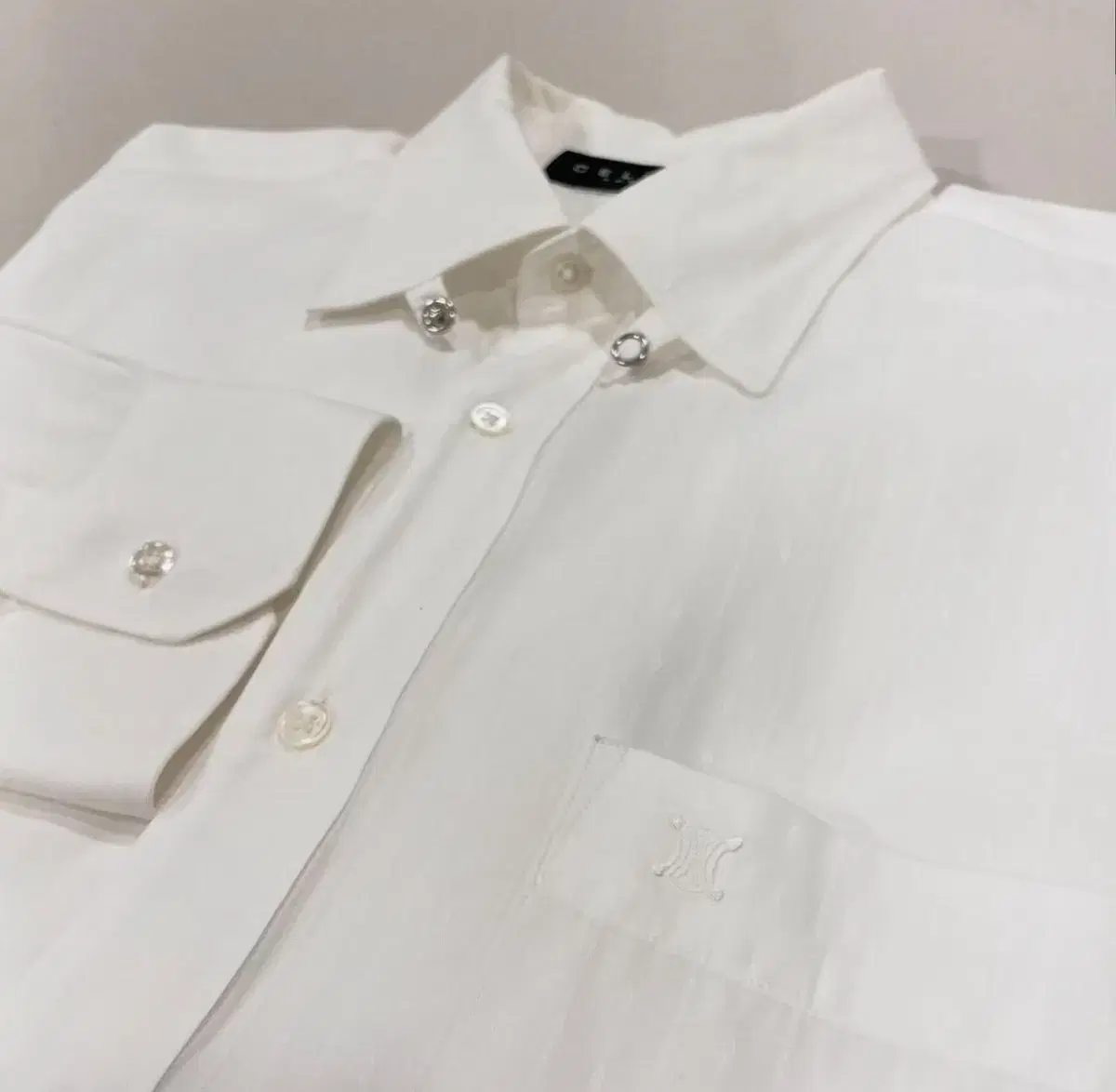 L) CELINE Seline cotton shirt