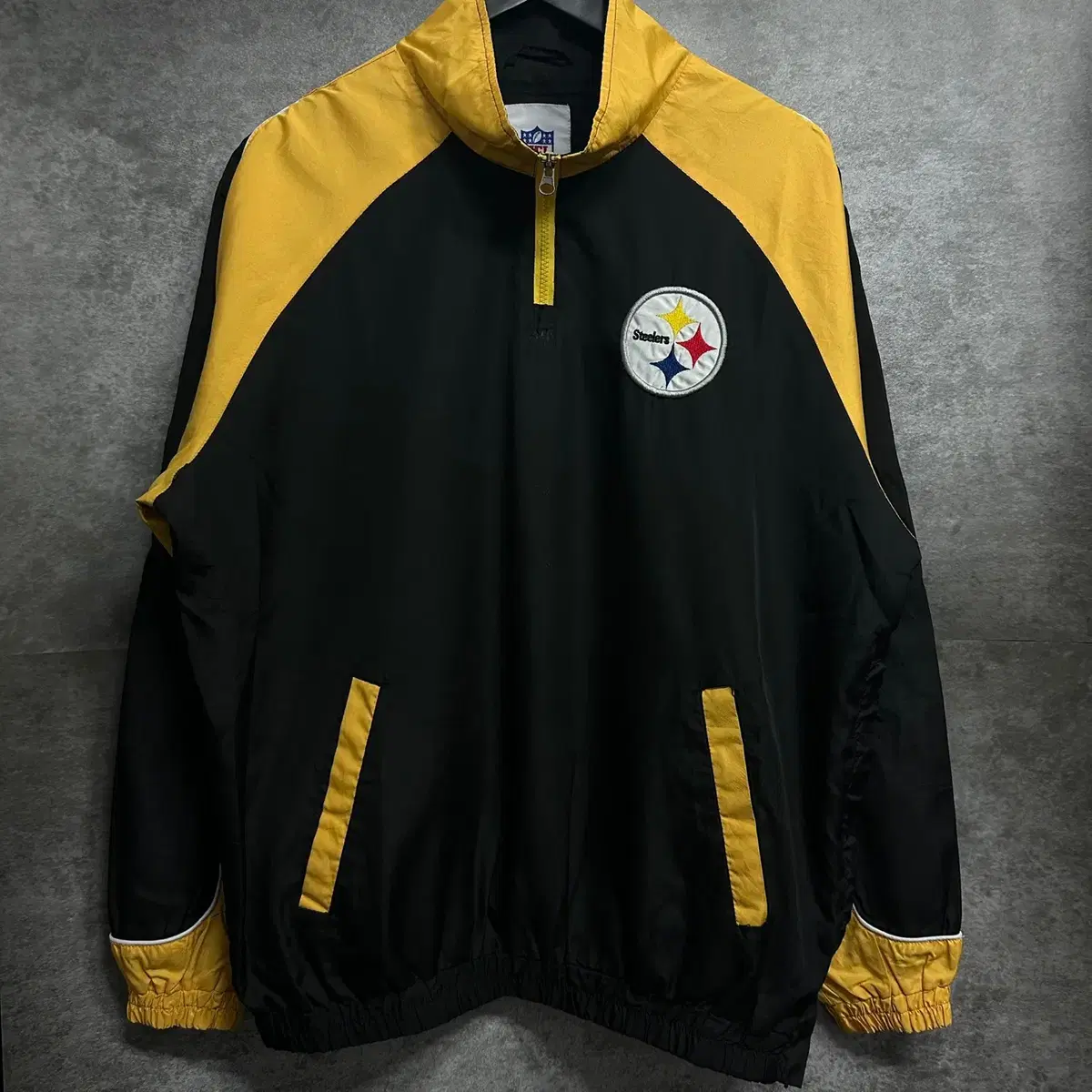 [100] NFL Steelers Old School Windbreaker Anorak Zip-up Jacket