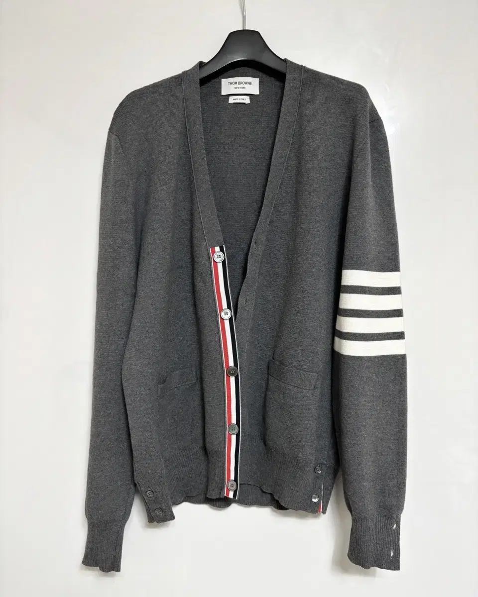 [4] Thom Browne Milano Stitch Cardigan Mid-Grey