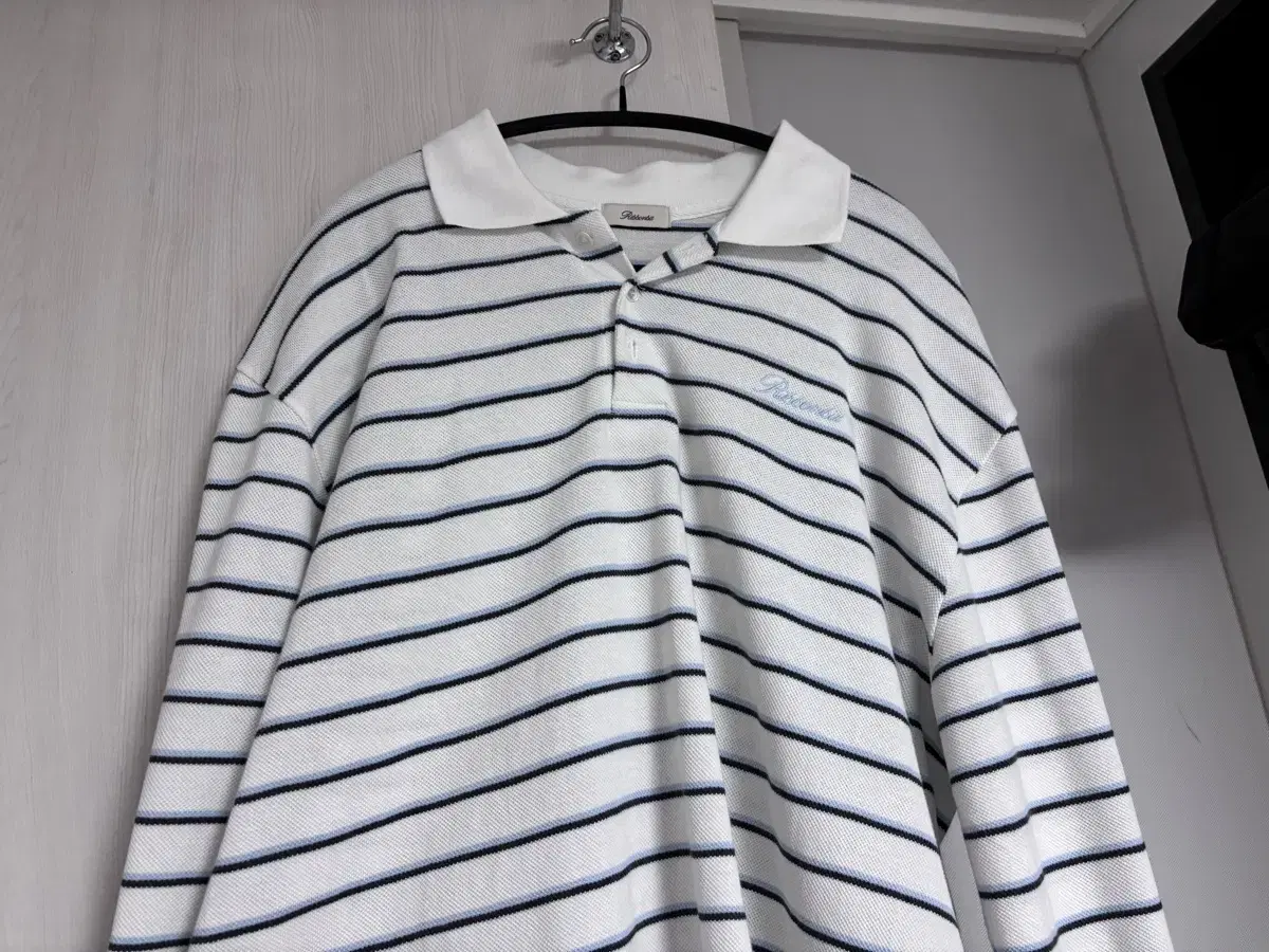 리본빛 ribbonbit RBB PK Striped Shirt 스카이블루