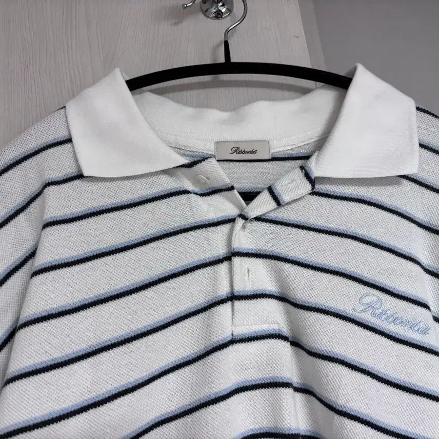 리본빛 ribbonbit RBB PK Striped Shirt 스카이블루