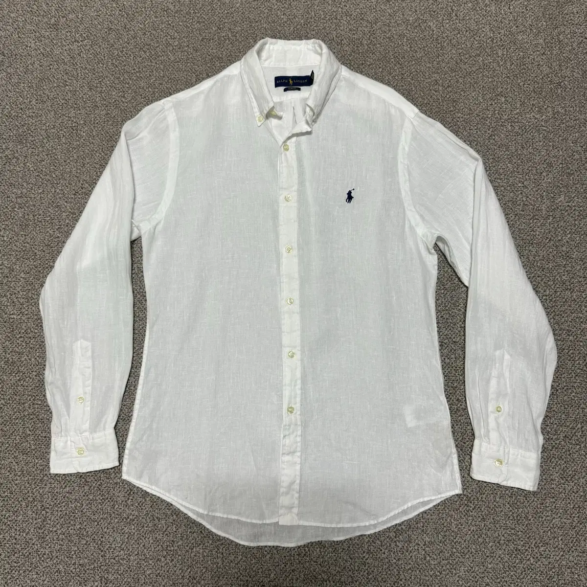 Tacpo) M Polo Ralph Lauren Linen White Shirt