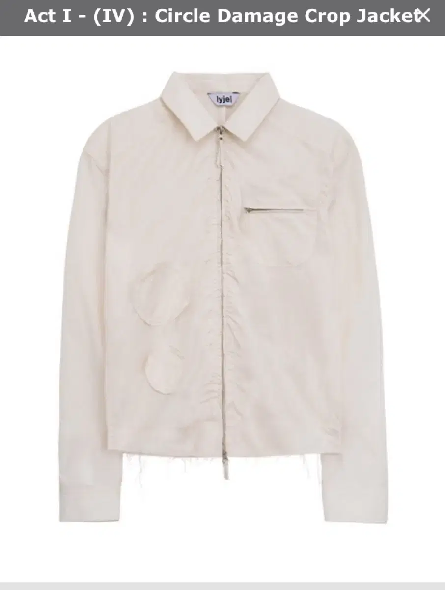 Rieselservice Circle Damage Crop Jacket