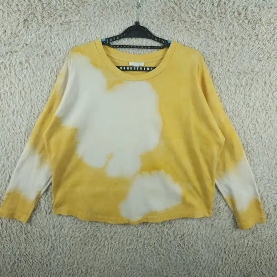 [WOMENXS]COS Yellow Tie-Dye Loose Fit T-shirt[Y49-203]/Lady Bloo