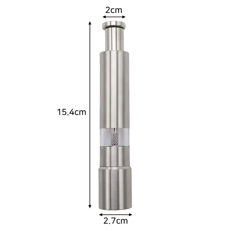 스텐 후추 소금 글라인더 [1+1] 통후추 분쇄기 / 원터치 페퍼 갈이