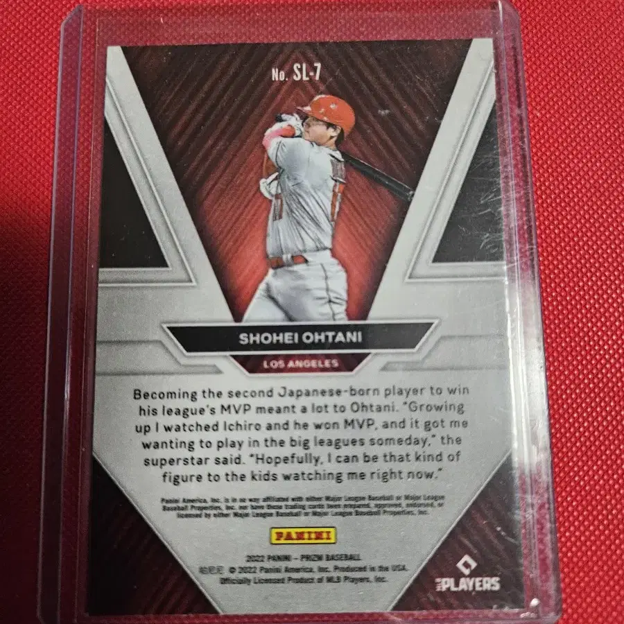 오타니 2022 Panini Prizm Sluggers