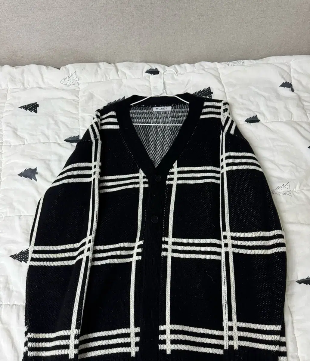 Flack Check Cardigan Overfit (FREE) sells size