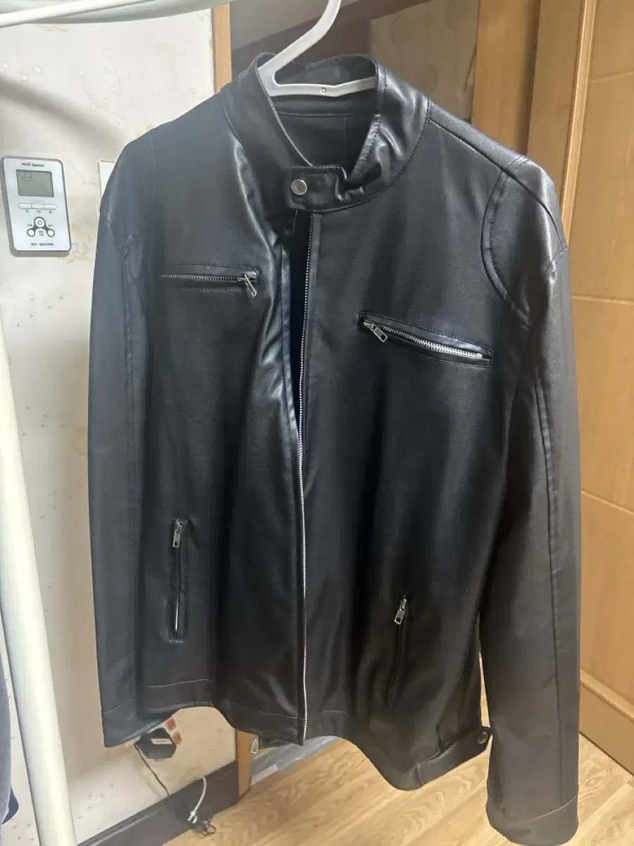 Leather biker jacket