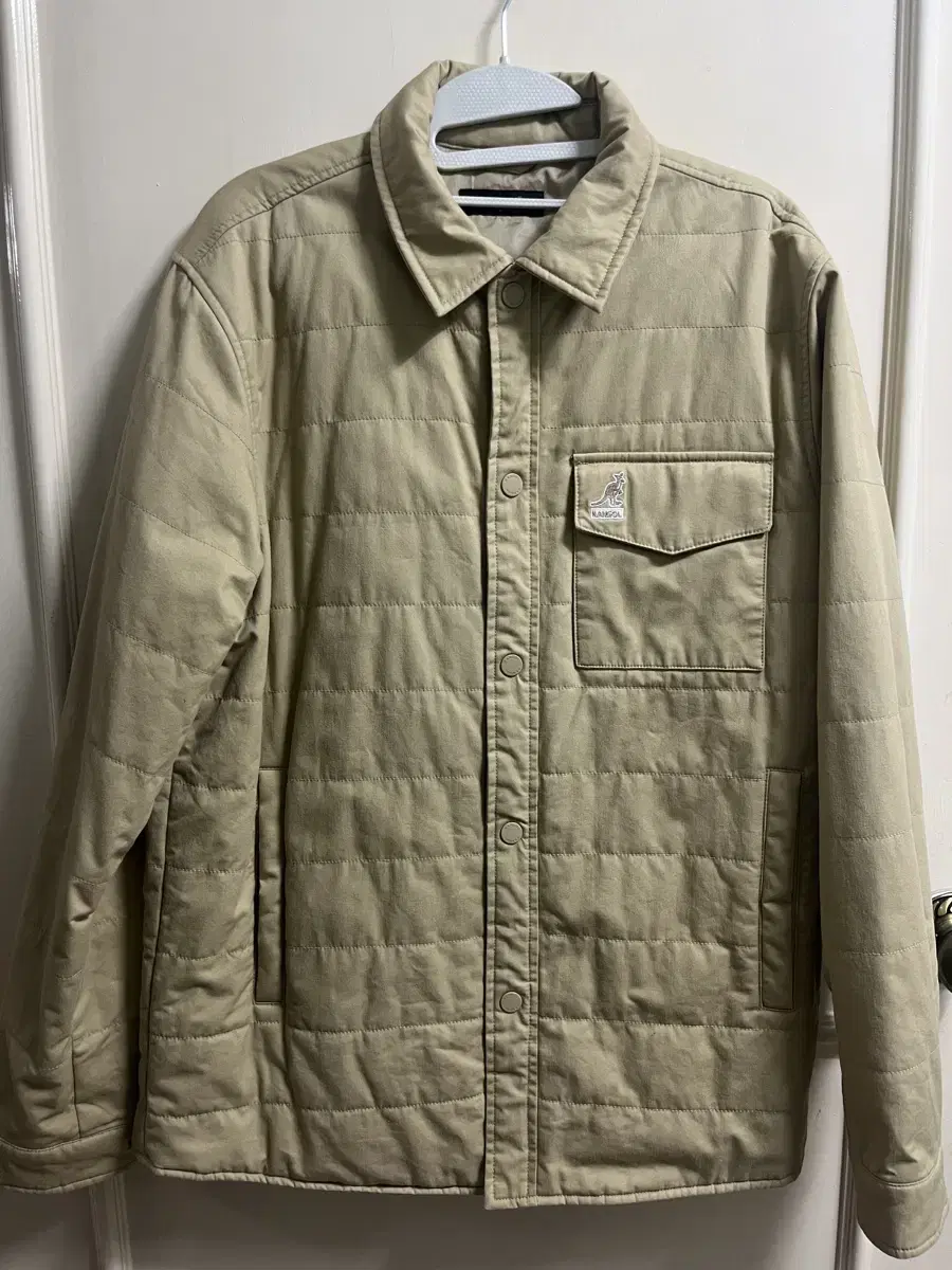 Kangol Quilted Shirt Jacket Beige M