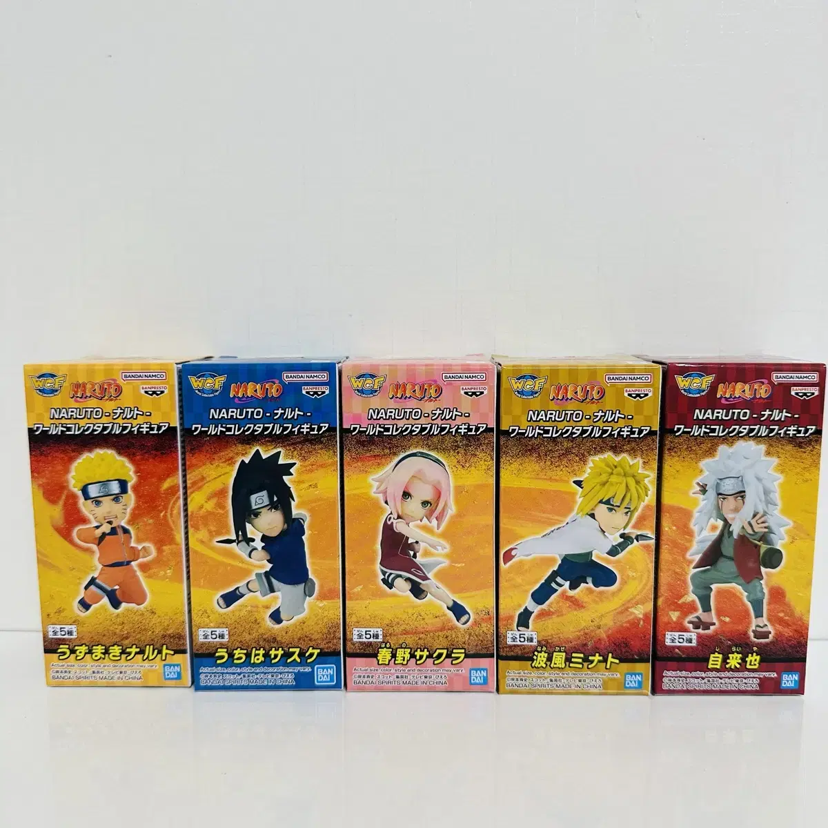 (Unsealed) Naruto 20th Anniversary World Collectible Wall Call 5-Piece Set Figures