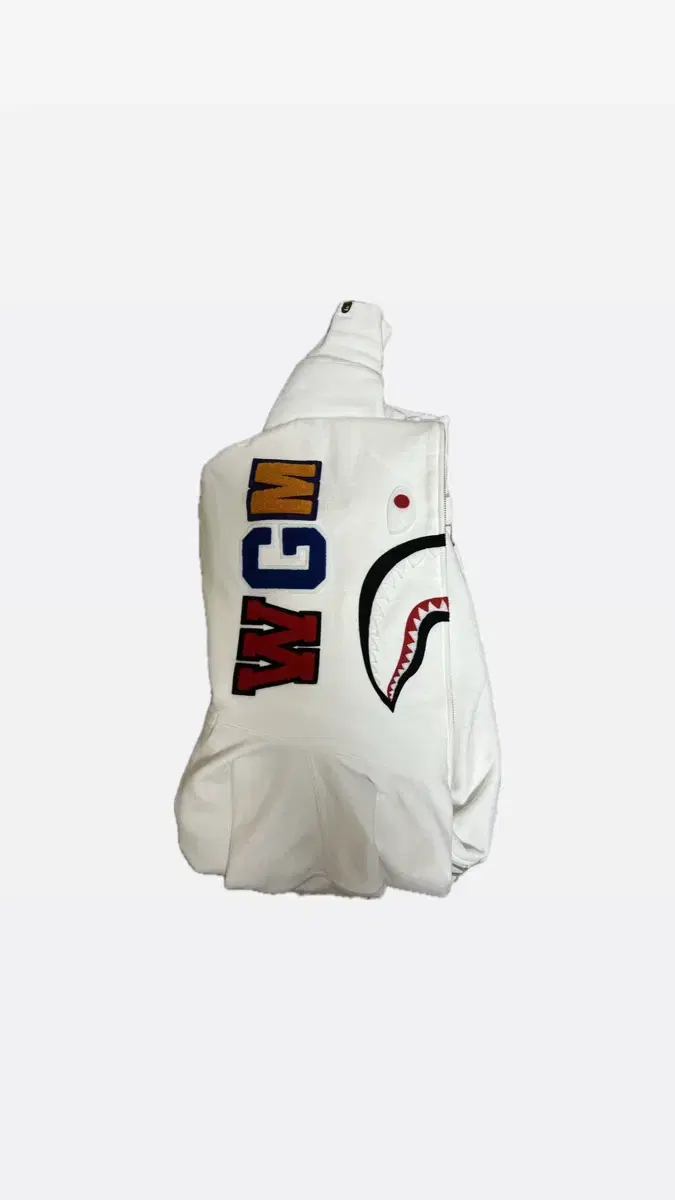 Vape Shark Hoodie Zip Up White S