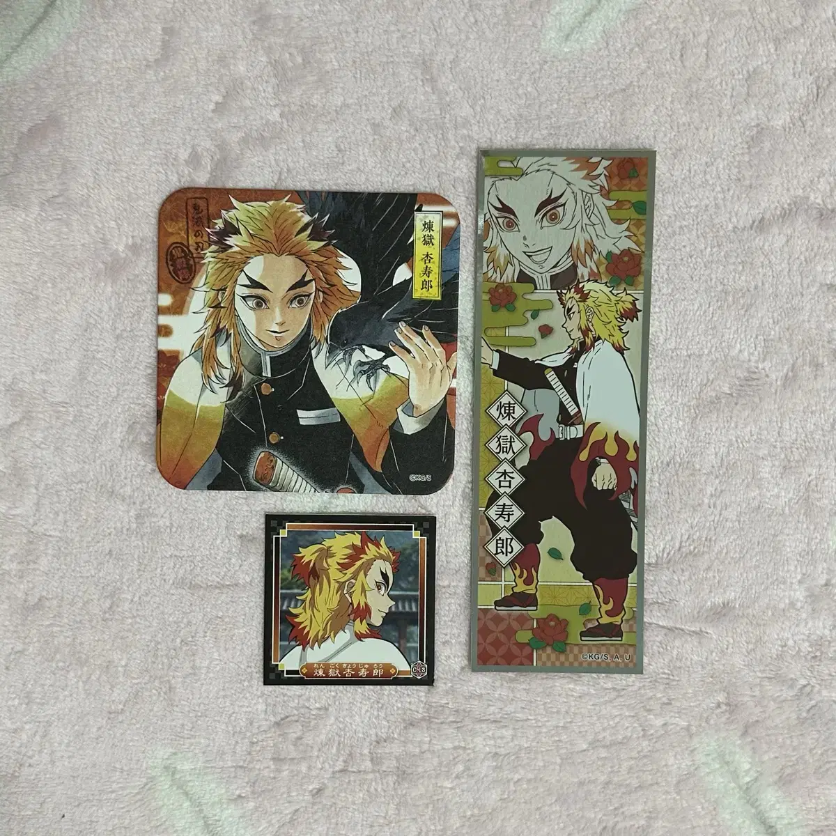 Demon Slayer Rengoku Kyojuro Long Seal sticker Original Coaster Chiryu Goods