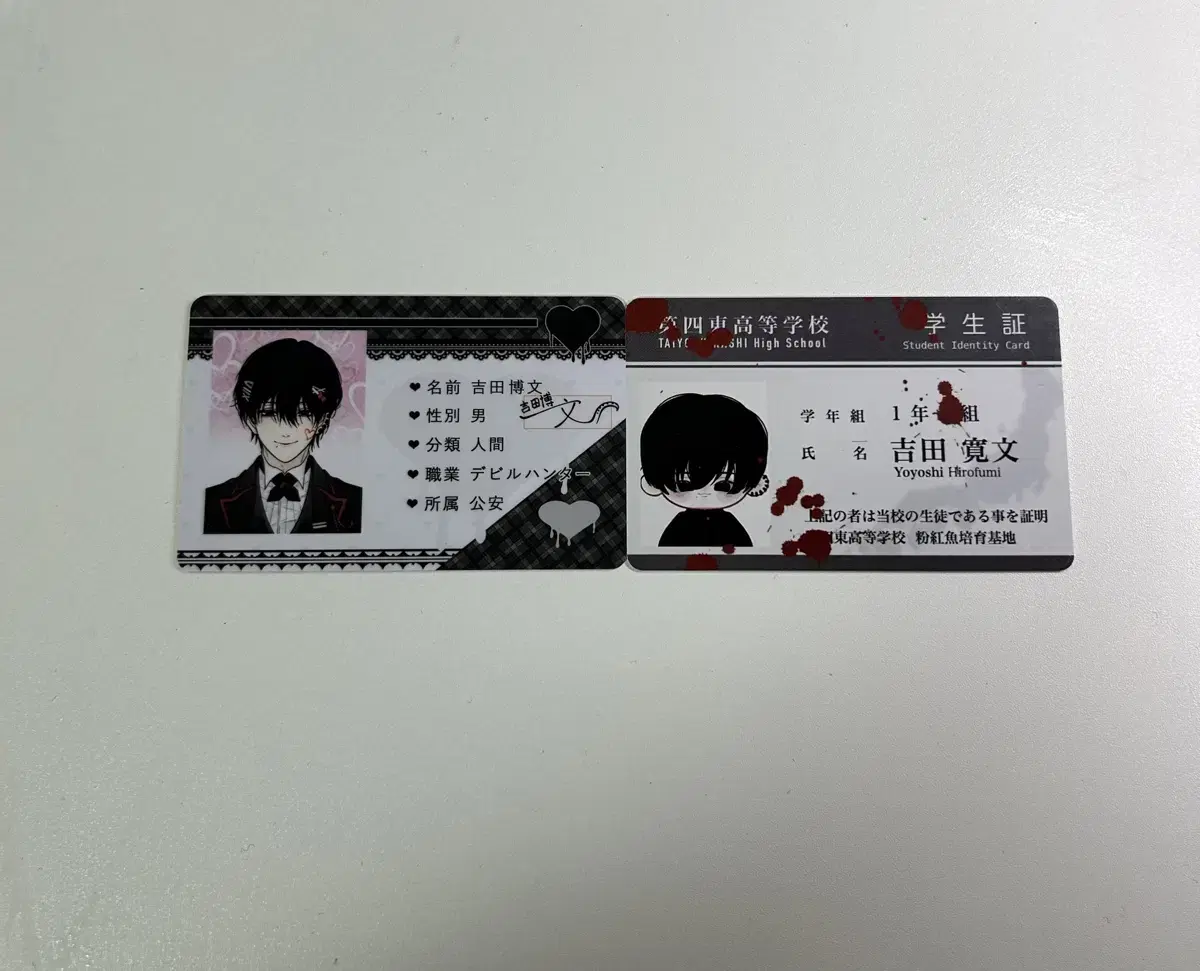 Chainsaw Man Yoshida Unofficial Student ID Card