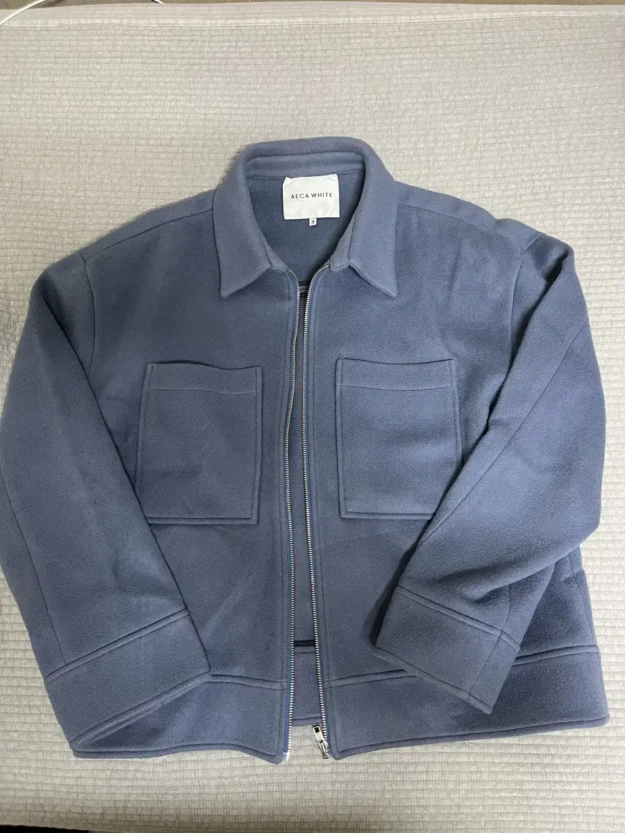 [3] final half zip up jacket-blue stone