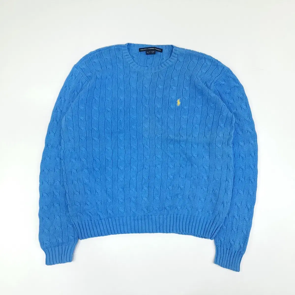 (CT890) L 폴로 스카이블루 꽈배기 긴팔 니트 knit 여성