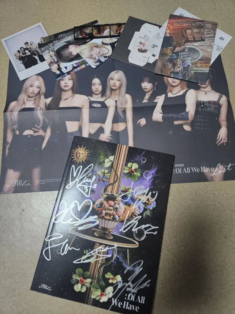 billlie new memory candy sign ment bimae photocard album