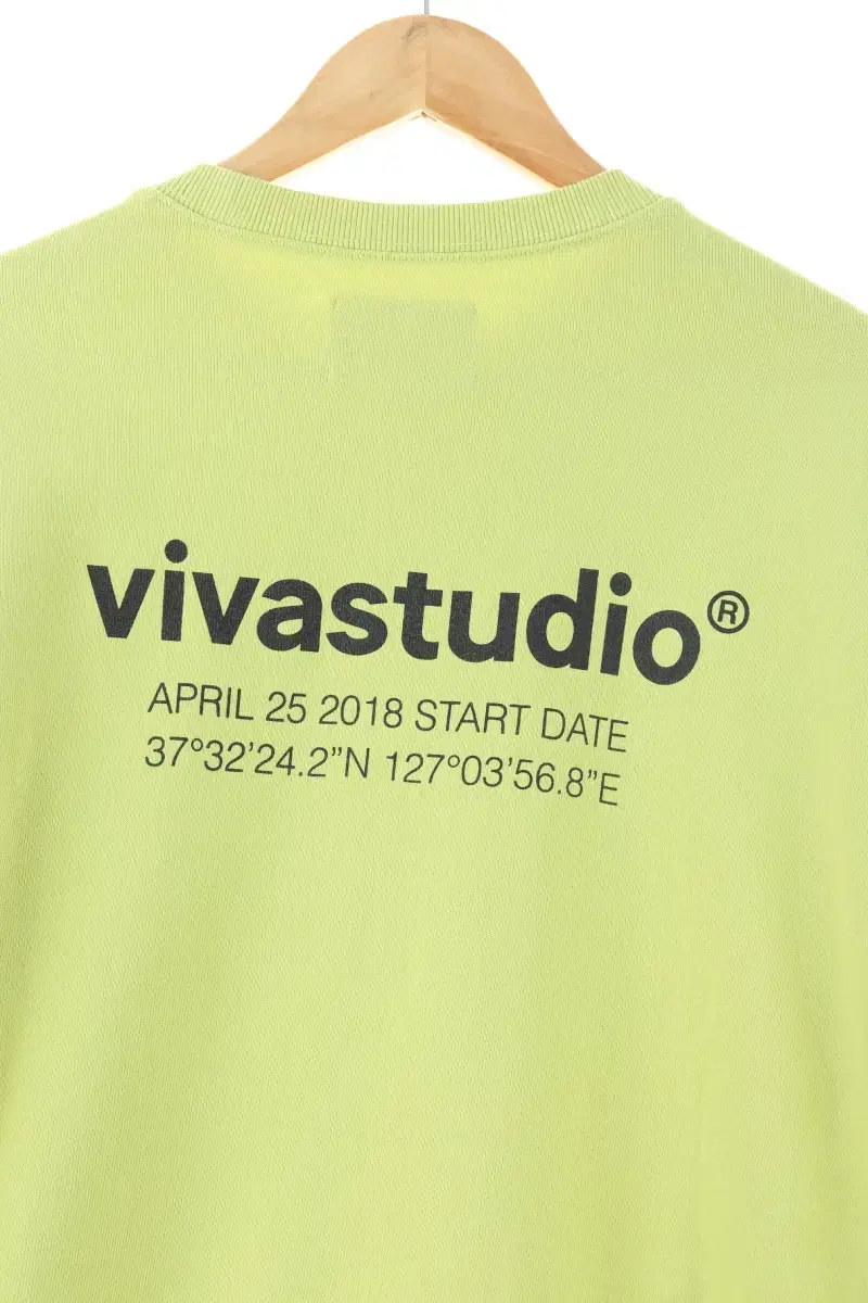 (M) VivaStudio Man T-Shirt Green Big Printed Old School-FE47