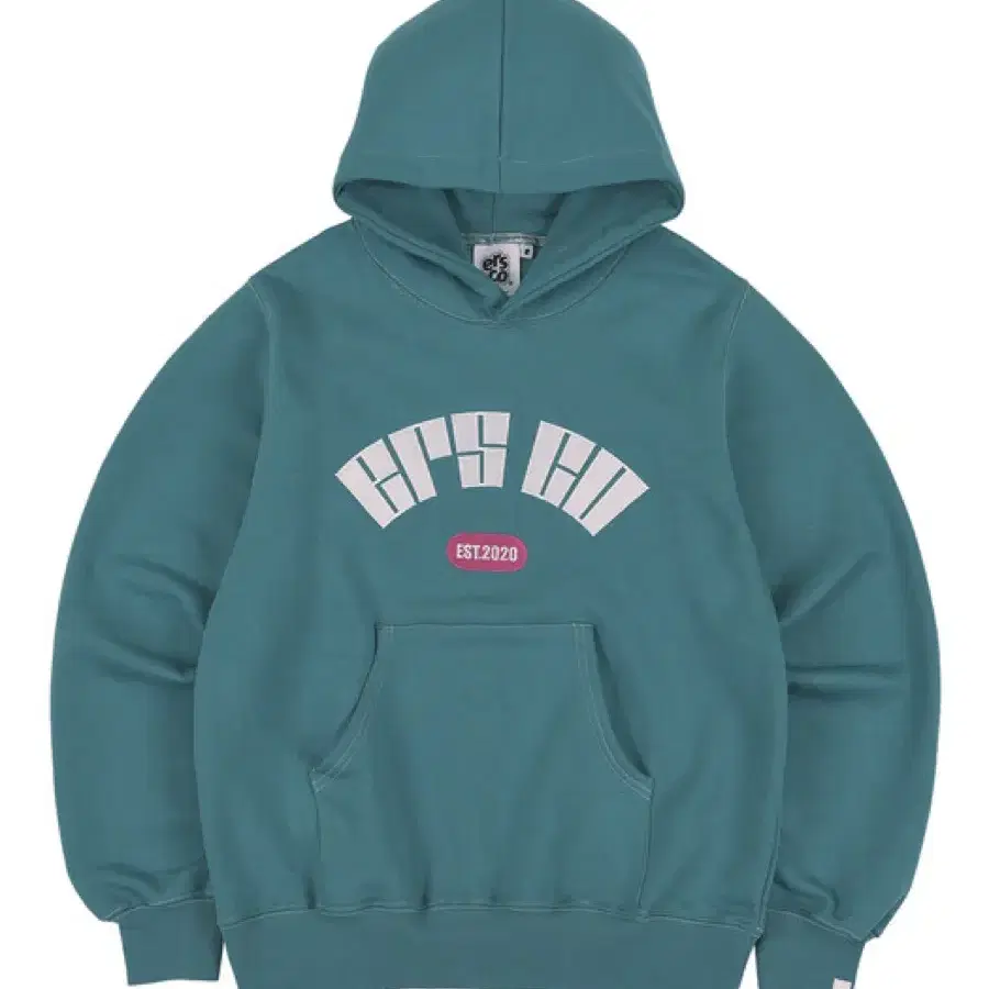 ERSCO 이알에스코 arch hoodie_BLUE GREEN