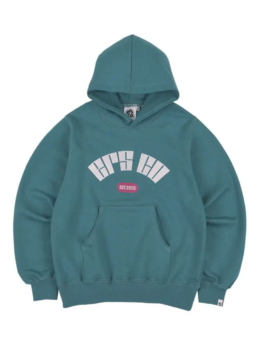 ERSCO 이알에스코 arch hoodie_BLUE GREEN