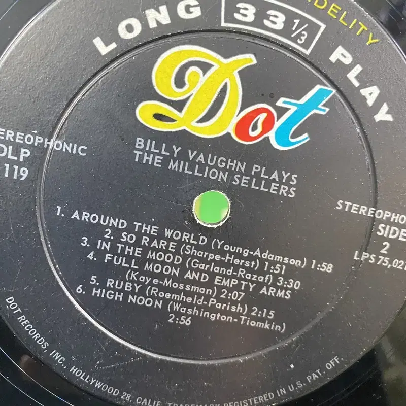 BILLY VAUGHN LP / AA1438