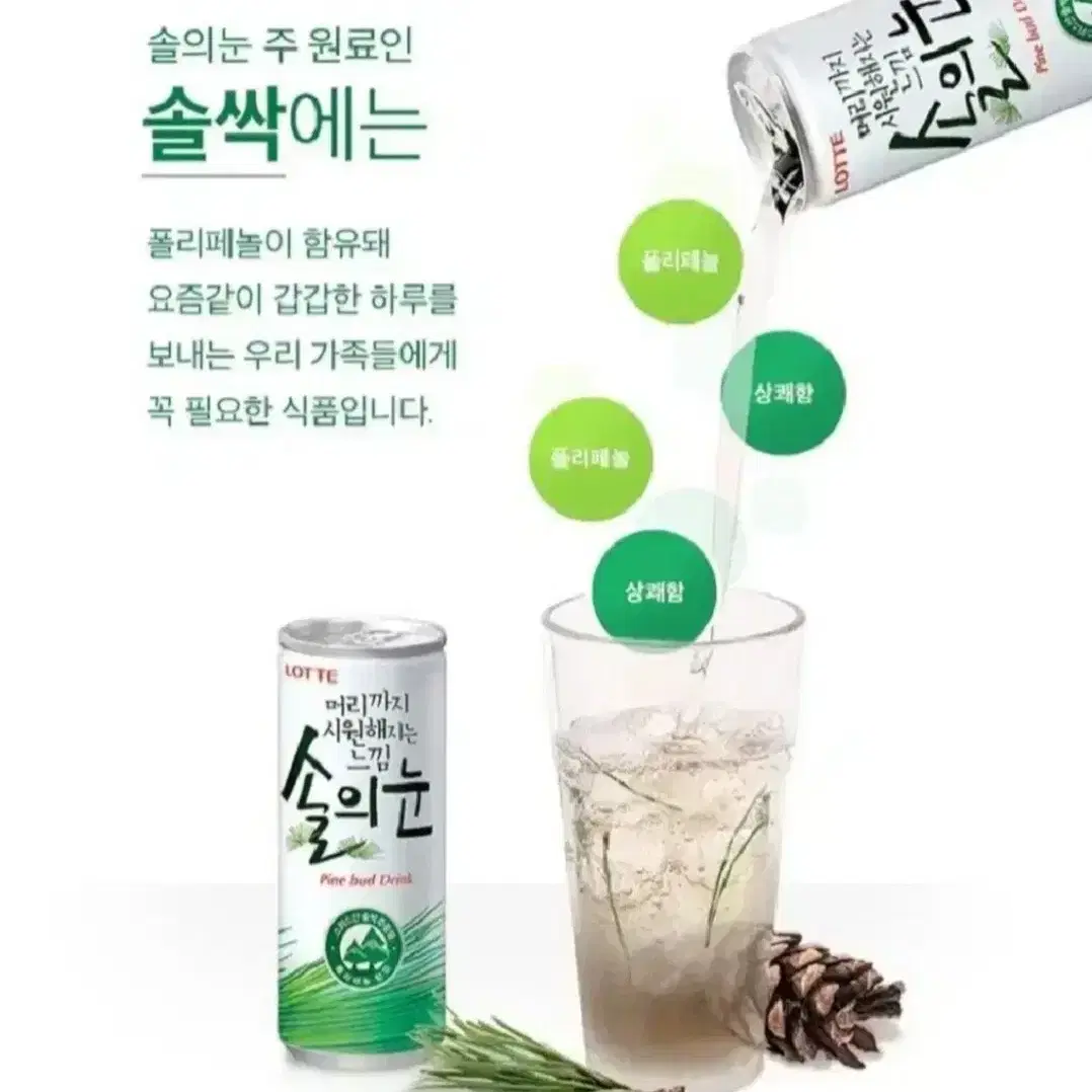 번개최저가 롯데칠성음료  솔의눈 240MLX30캔12190원