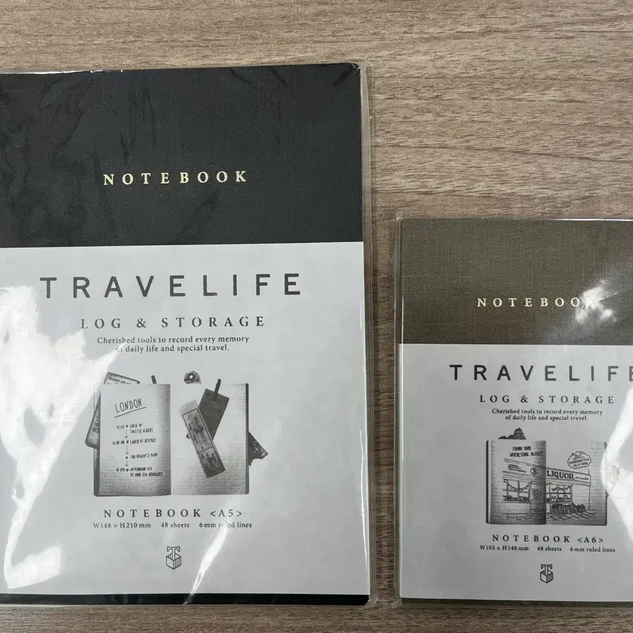 travelife 총 3권 여행 노트 A6 2권 A5 1권