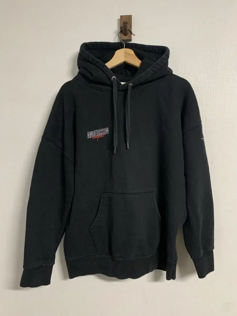 [M]Anderson Belle Back Logo Brushed Hoodie