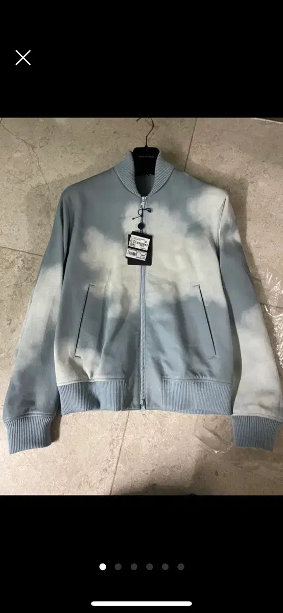 Louis Vuitton limited edition Cloud bloo leather 1A8APP Varsity Jacket