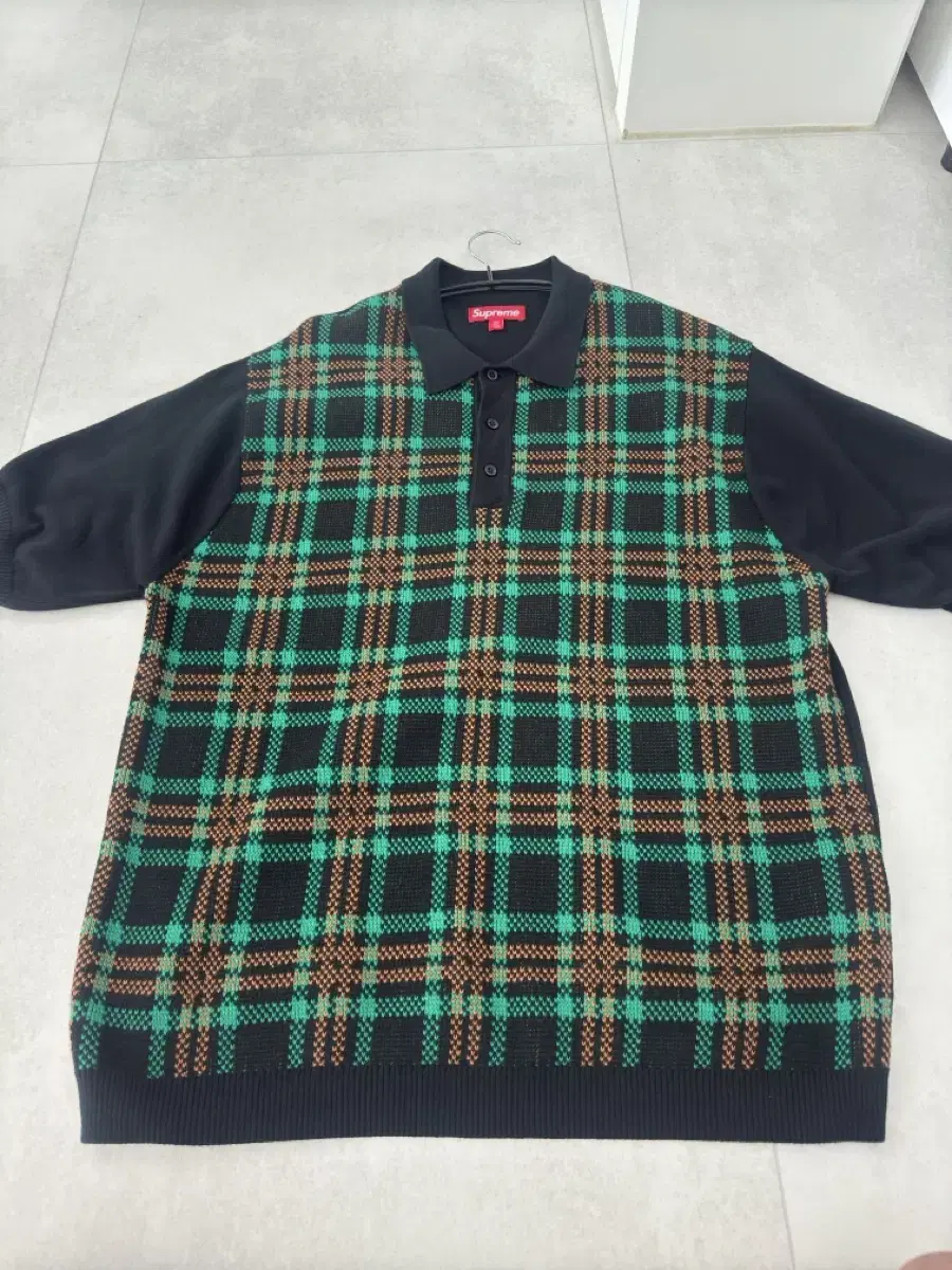 (size XL) Supreme Plaid Knit 24fw