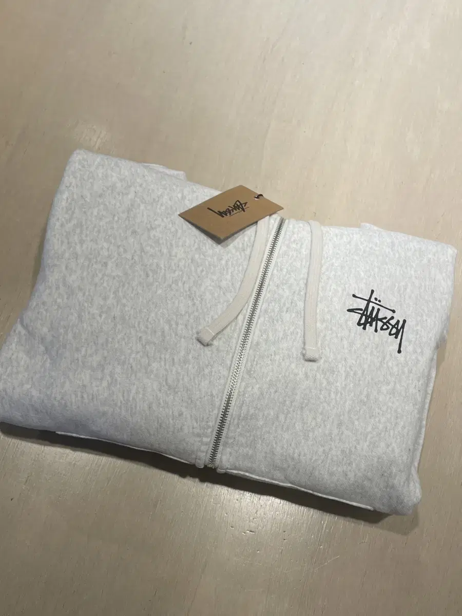 Stussy Basic Logo Hoodie Zip Up Ashhadder L