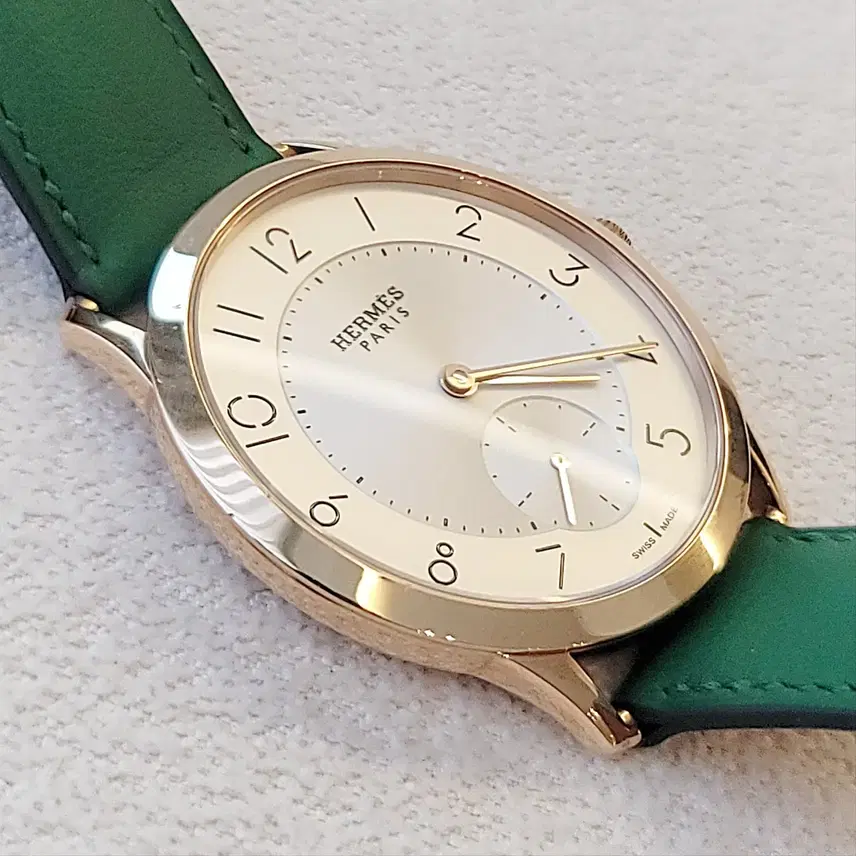 에르메스 슬림 데르메스 옐로우골드 시계 39.5mm 3057 사진 4