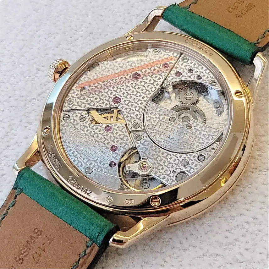 에르메스 슬림 데르메스 옐로우골드 시계 39.5mm 3057 사진 5