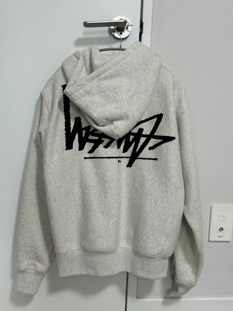 스투시 플립 후드집업 애쉬헤더 s stussy