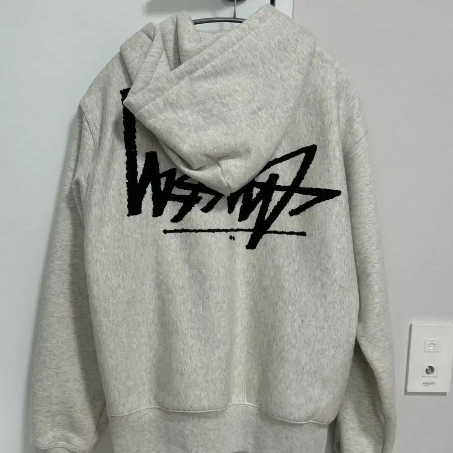 스투시 플립 후드집업 애쉬헤더 s stussy