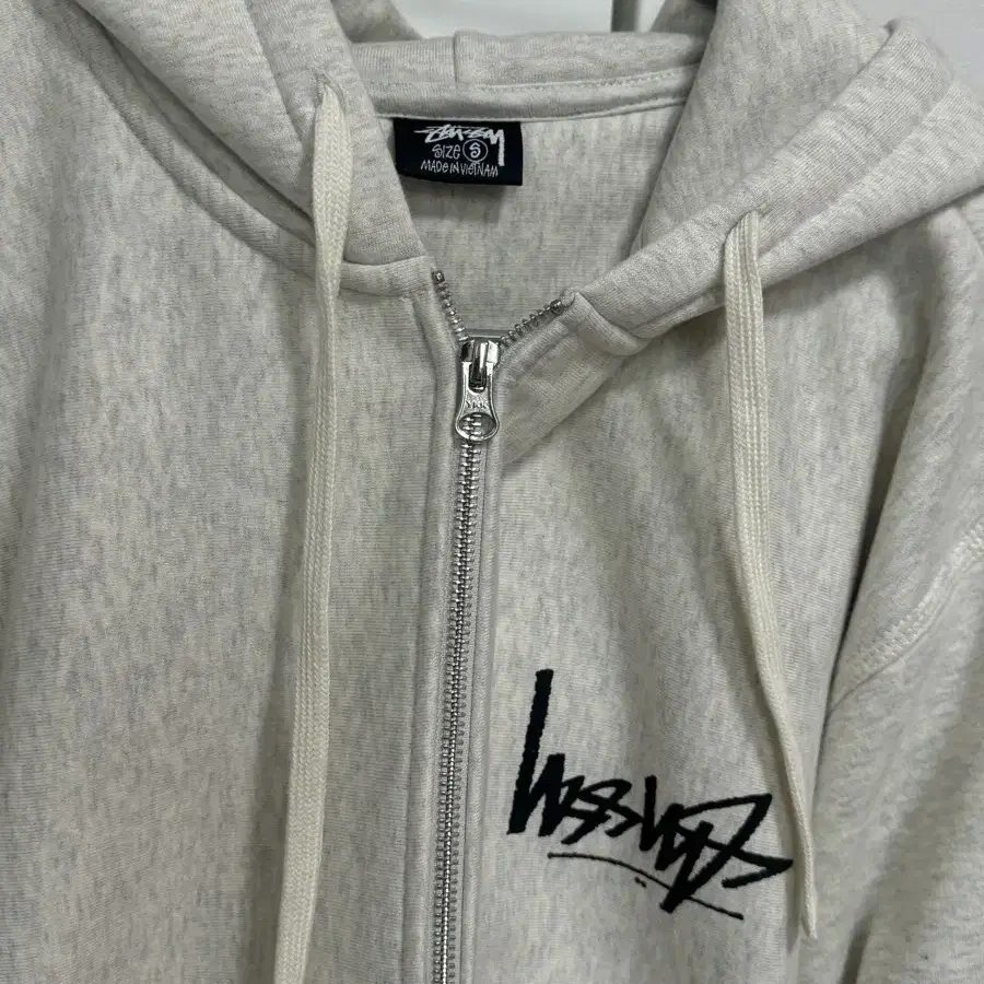 스투시 플립 후드집업 애쉬헤더 s stussy