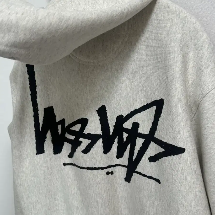 스투시 플립 후드집업 애쉬헤더 s stussy