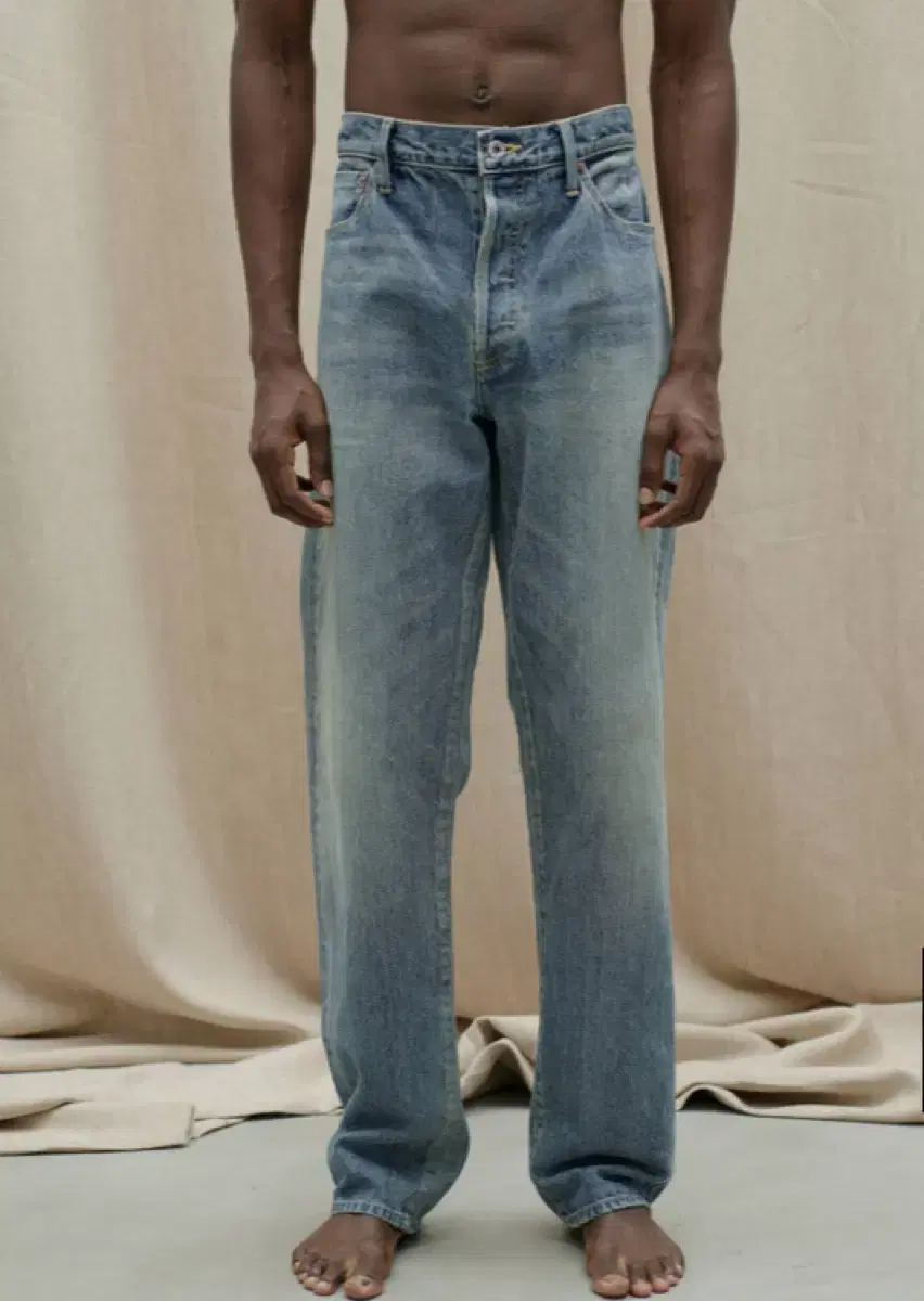 [M] 24aw Yokosakamoto Straight Denim Pants Faded Indigo