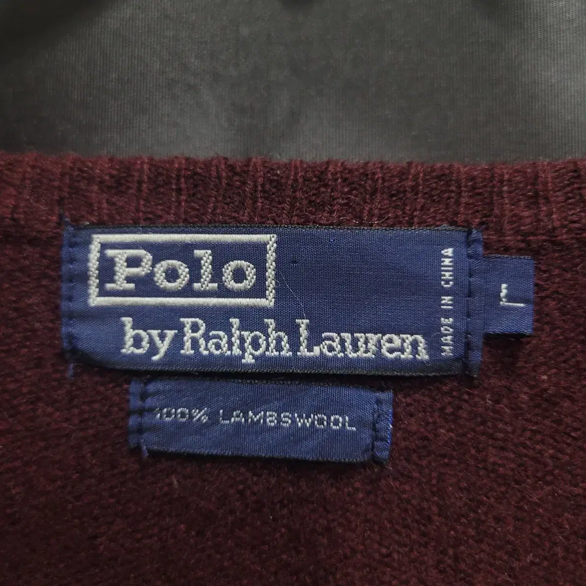 Ralph Lauren 랄프로렌 자수로고 램스울 브이넥 니트(무료배송)