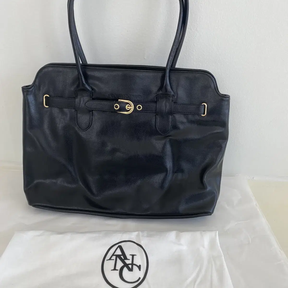 아노에틱  CLASSIC BELT SHOPPER BAG_BLACK