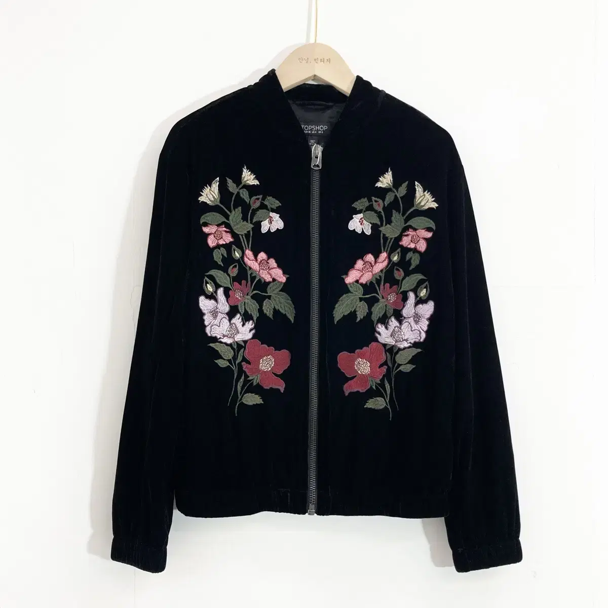 TOPSHOP 벨벳 집업 Size S(US 4) Velvet Zip up