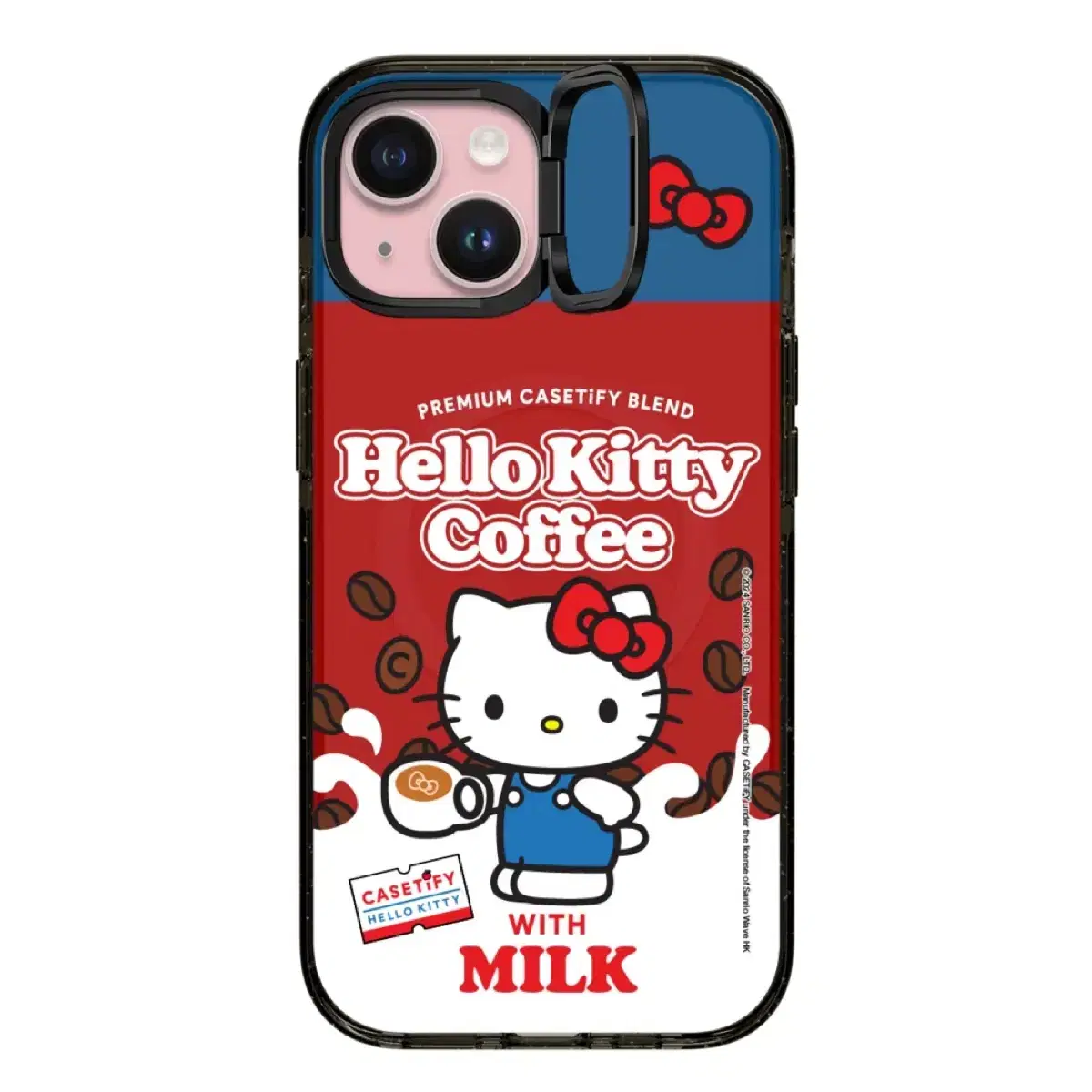 K-STYLE Hello Kitty iPhone 15 Stand Ring Case