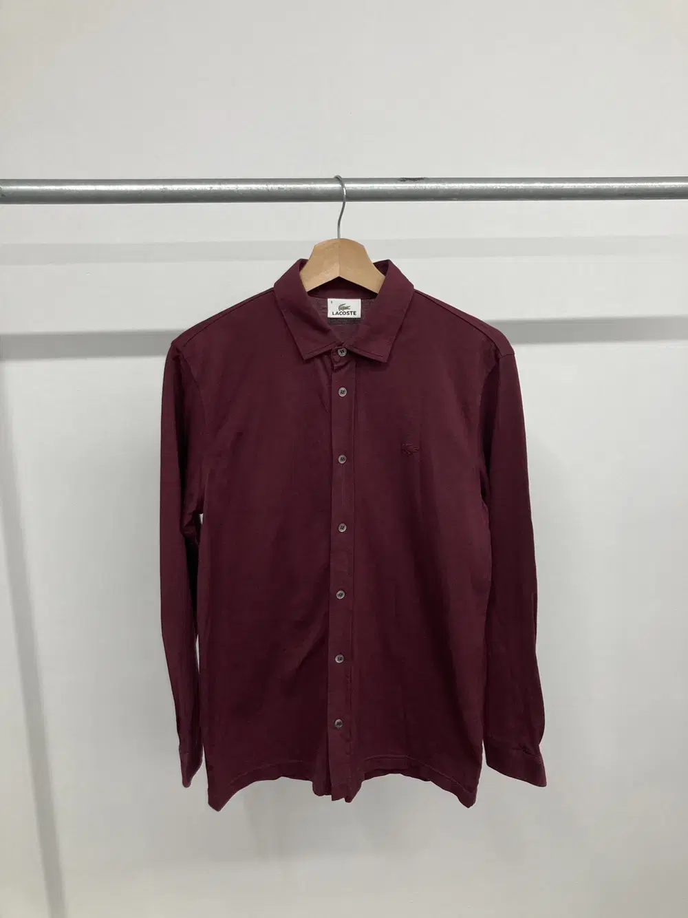 Lacoste Burgundy Cotton Shirt