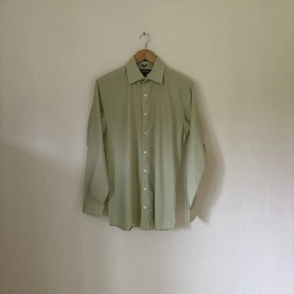 Kenneth Cole Reaction Genuine Shirt S Wrinkle Free Light Green Imported