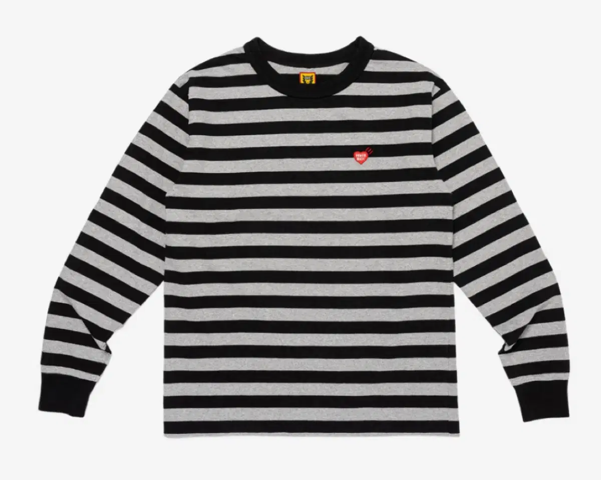 [XL/New]Human Made Stripe Long Sleeve T-Shirt Gray