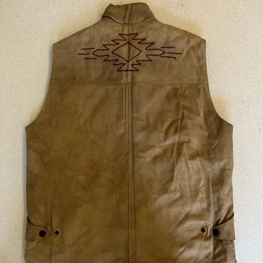 RRL SUEDE NATIVE AMERICAN DOWN VEST